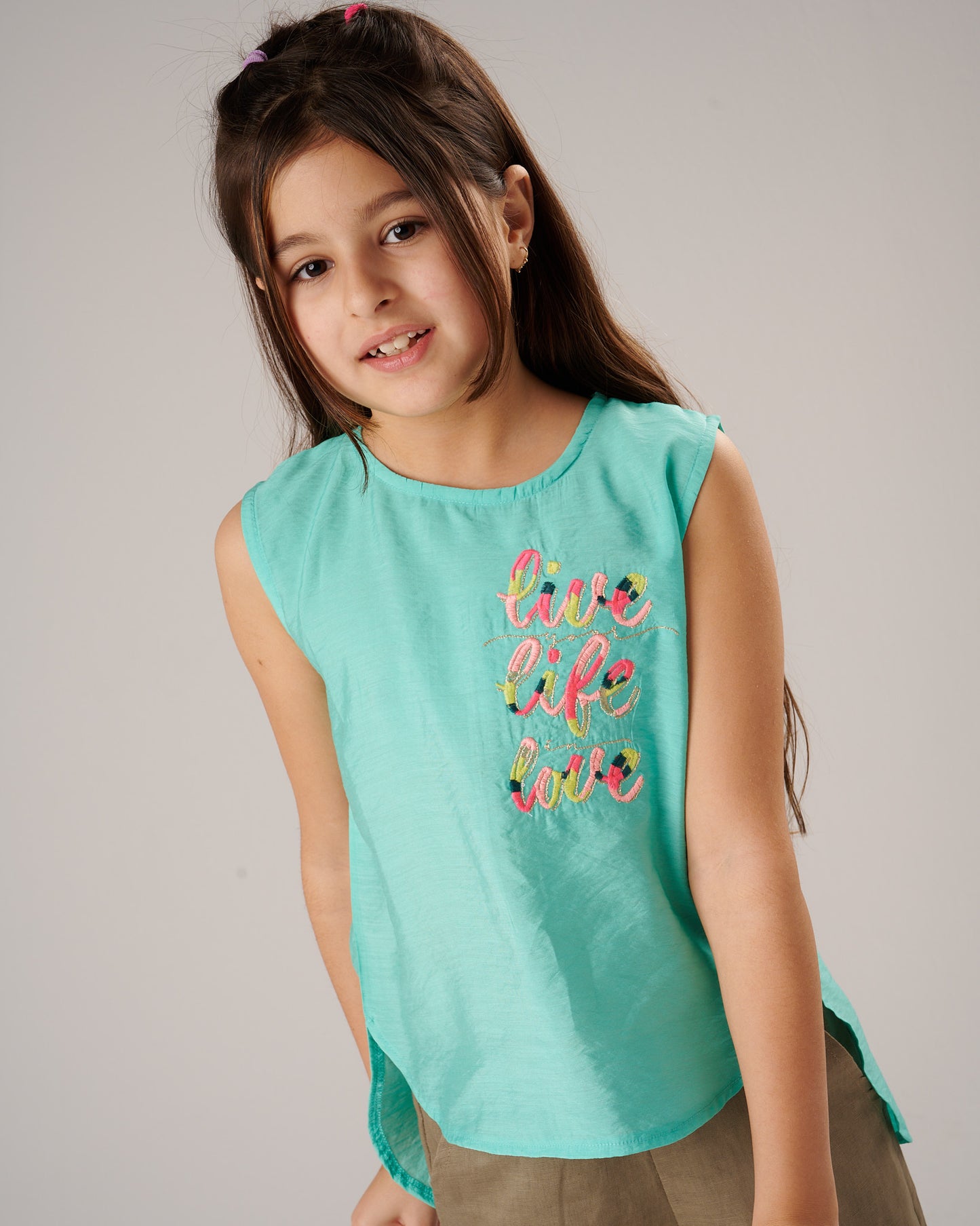 Embroidered Sleeveless Blouse