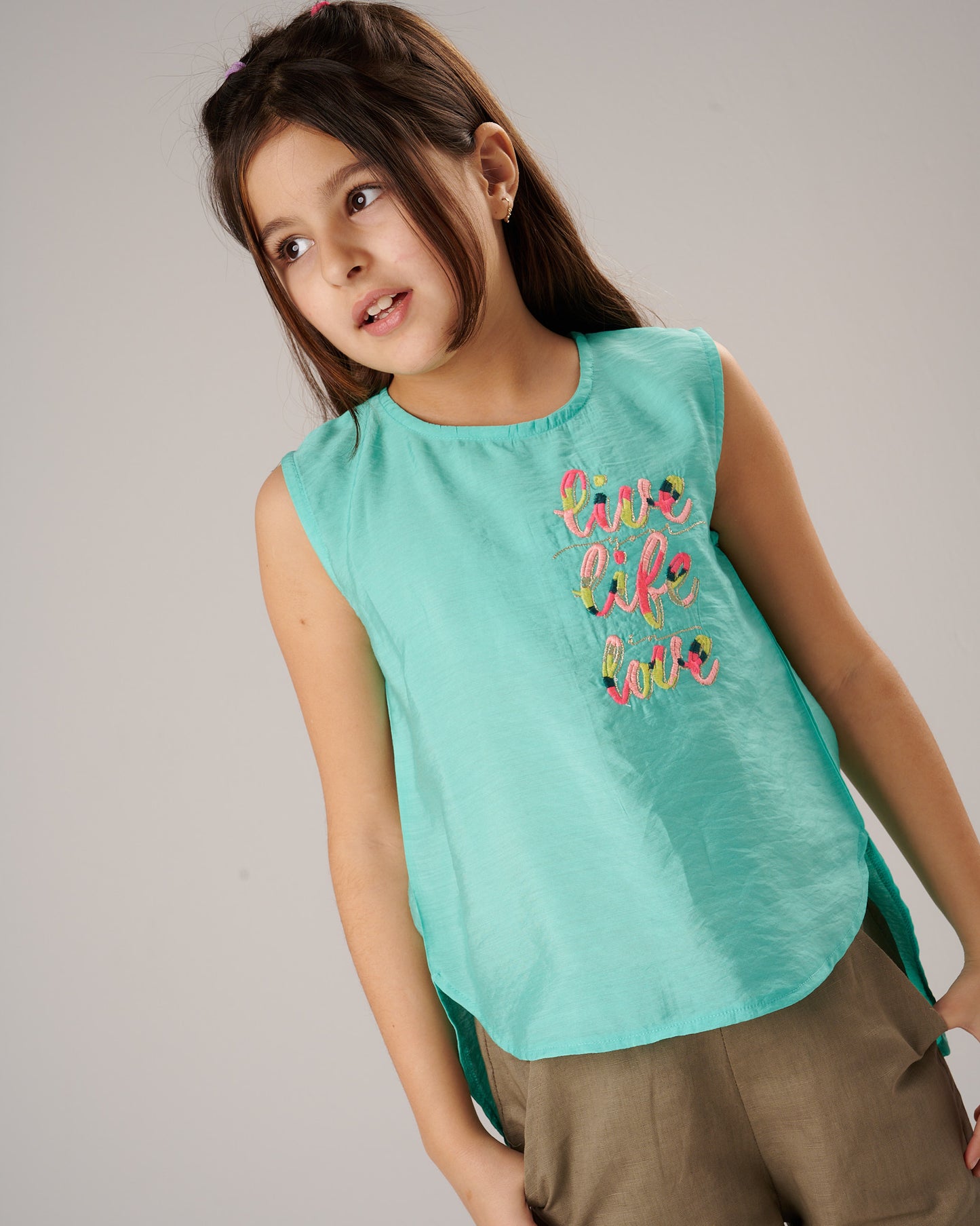 Embroidered Sleeveless Blouse