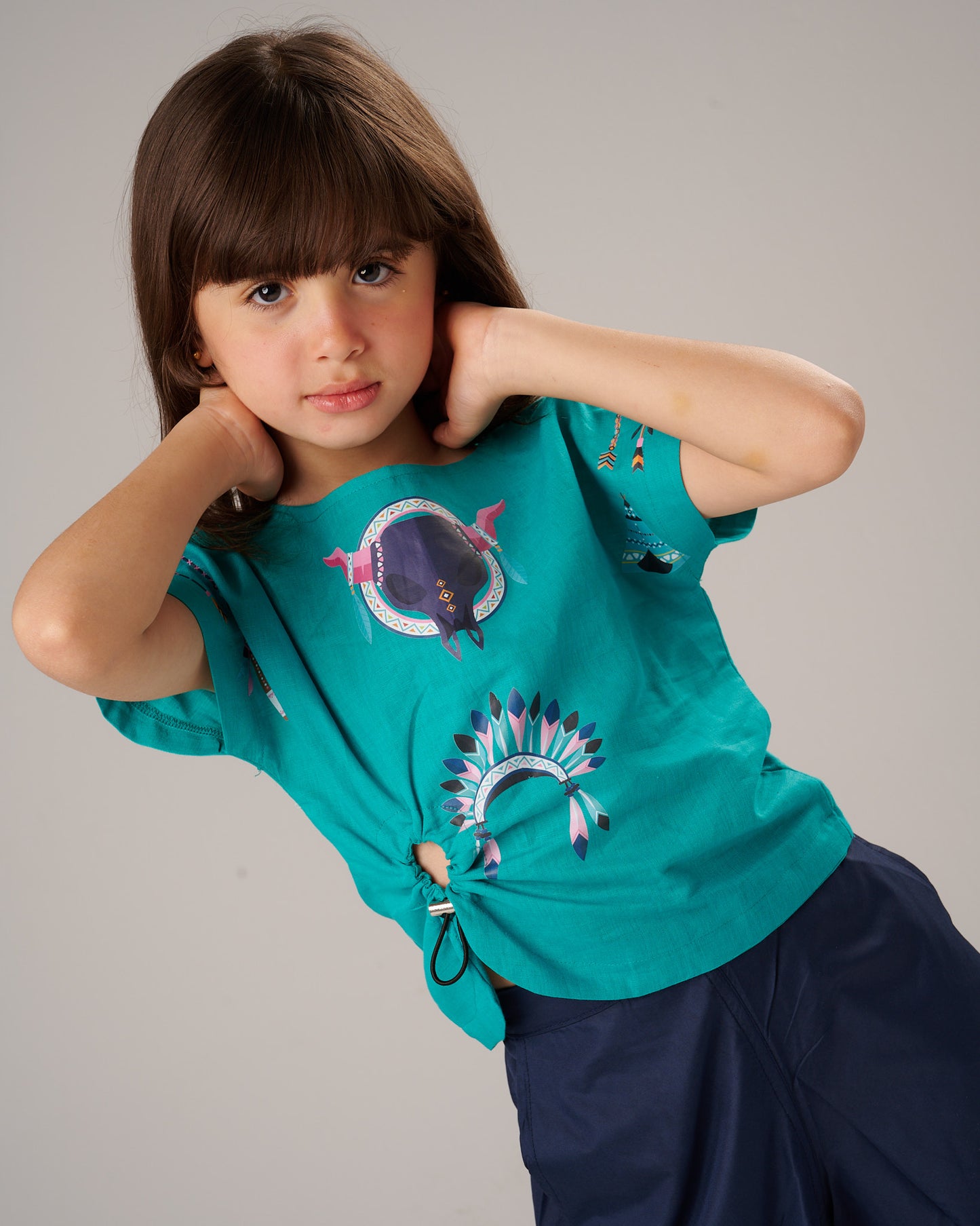 Twisted elastic blouse