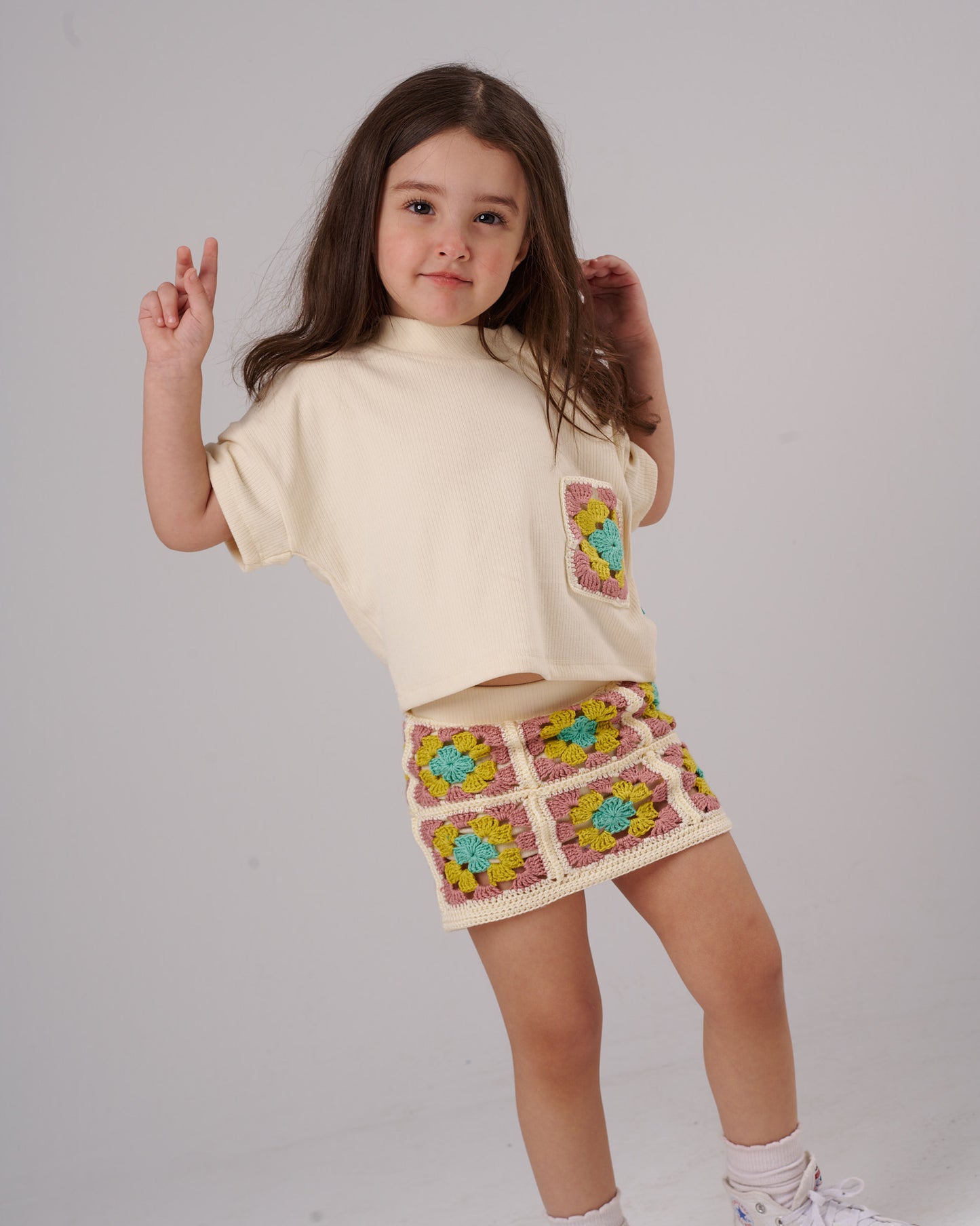 Knitted Skirt Set