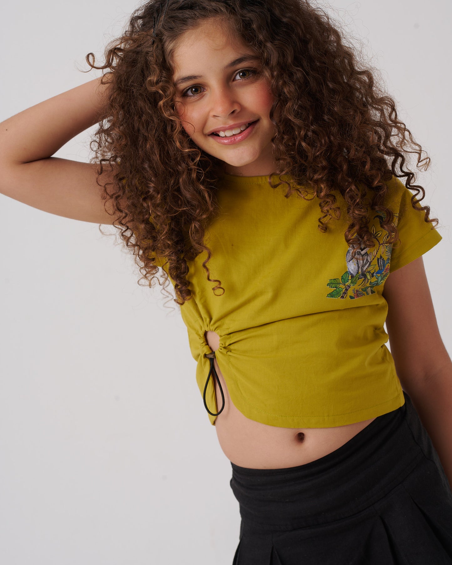 Twisted elastic blouse