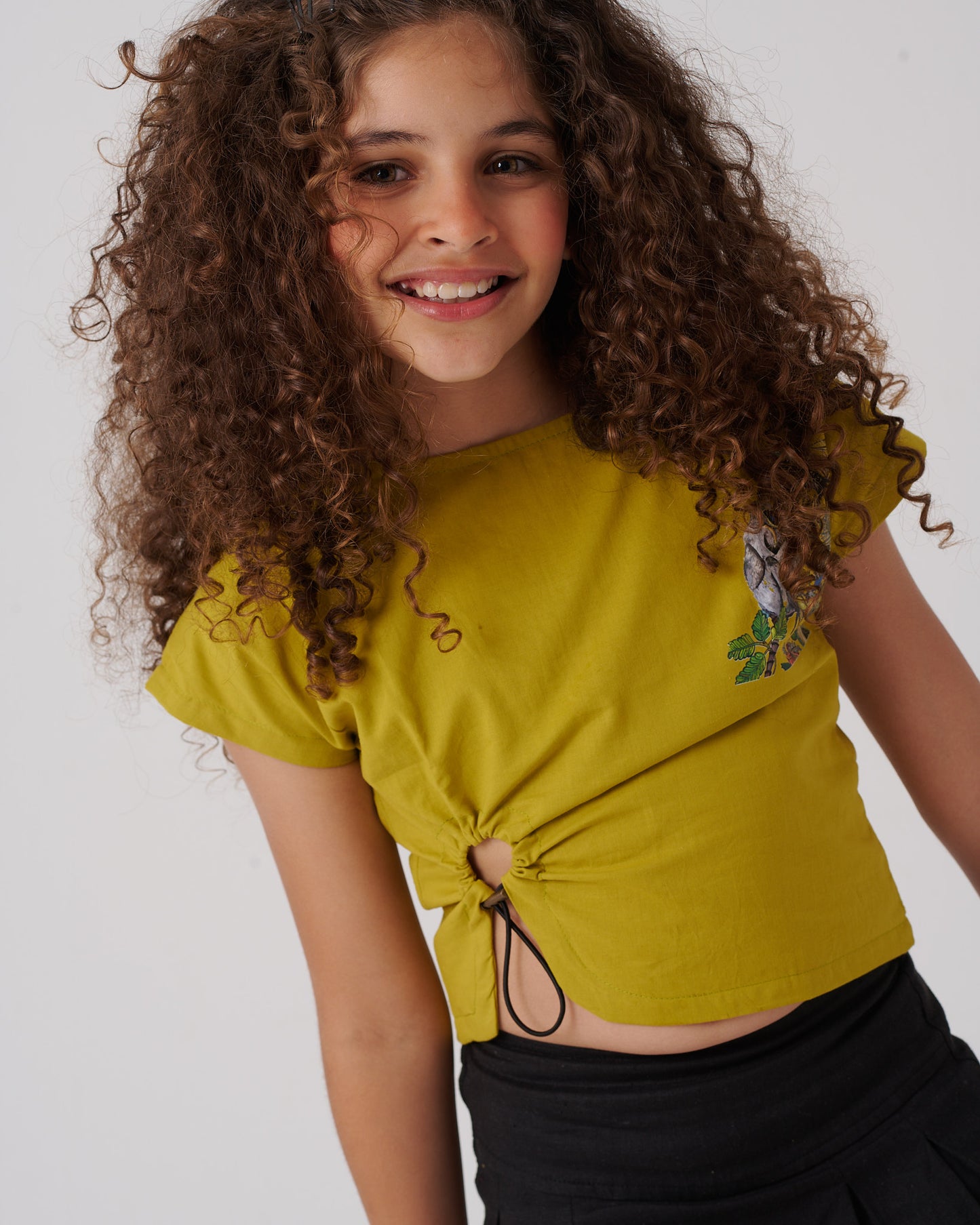 Twisted elastic blouse