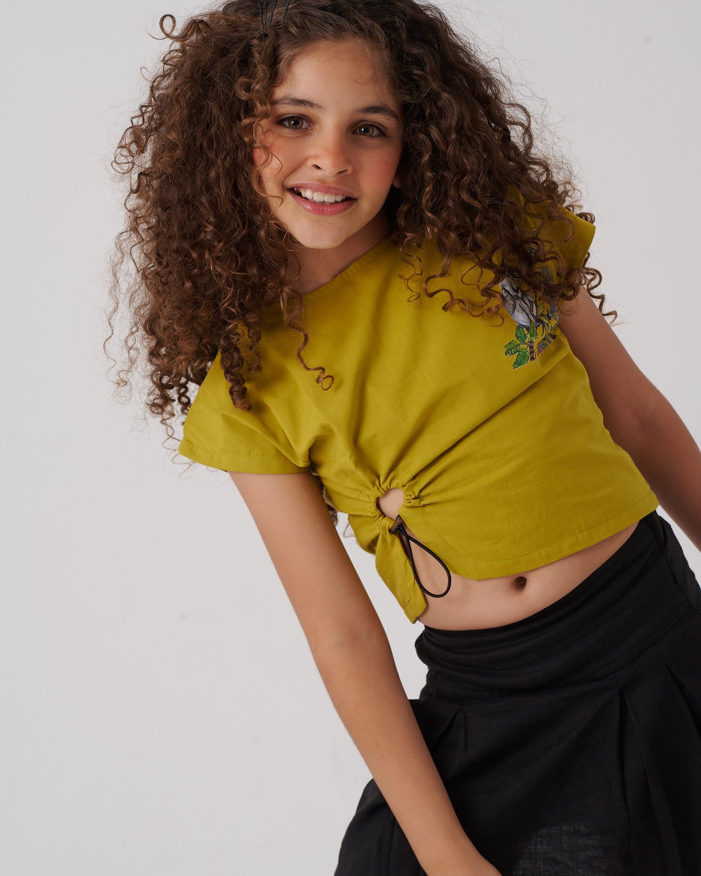 Twisted elastic blouse