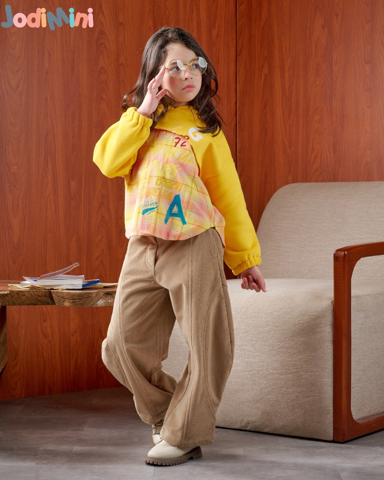 Two-Tone Plaid Hoodie