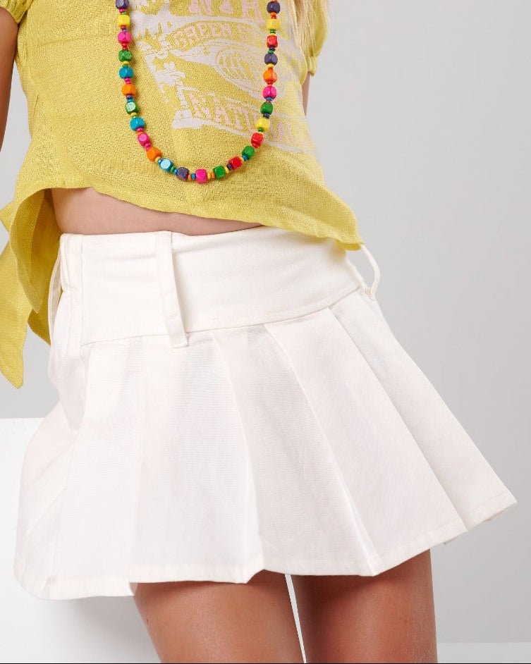 Pleated Mini Skirt