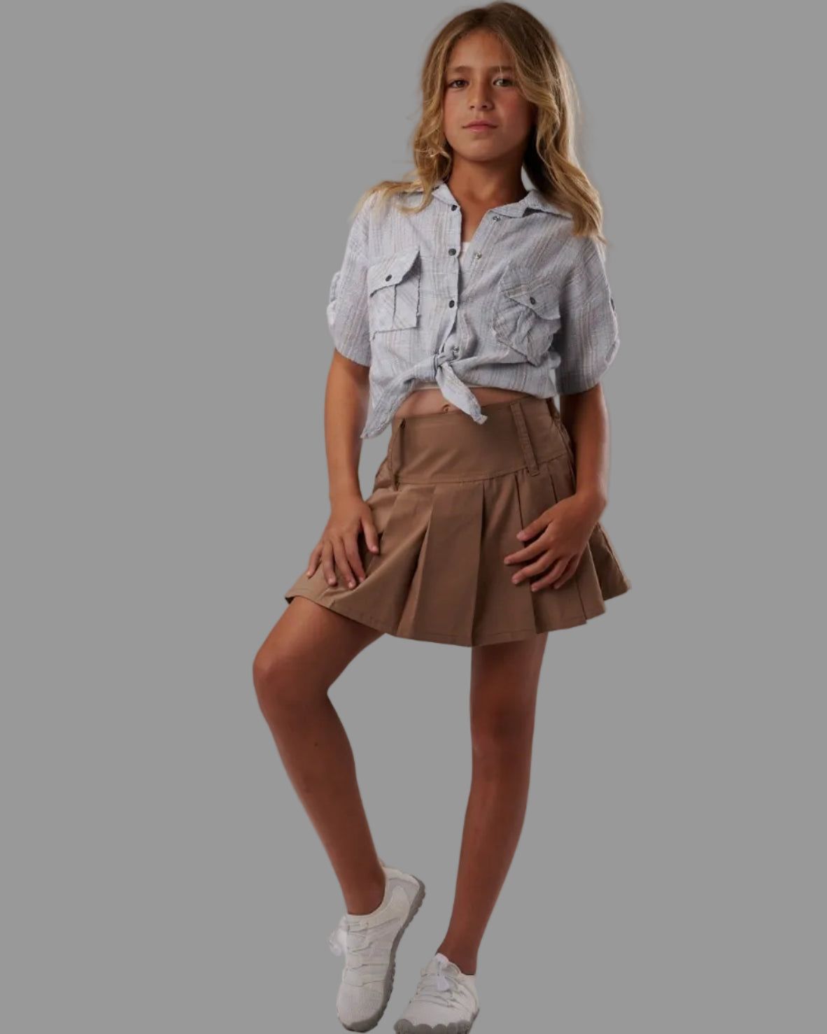 Pleated Mini Skirt