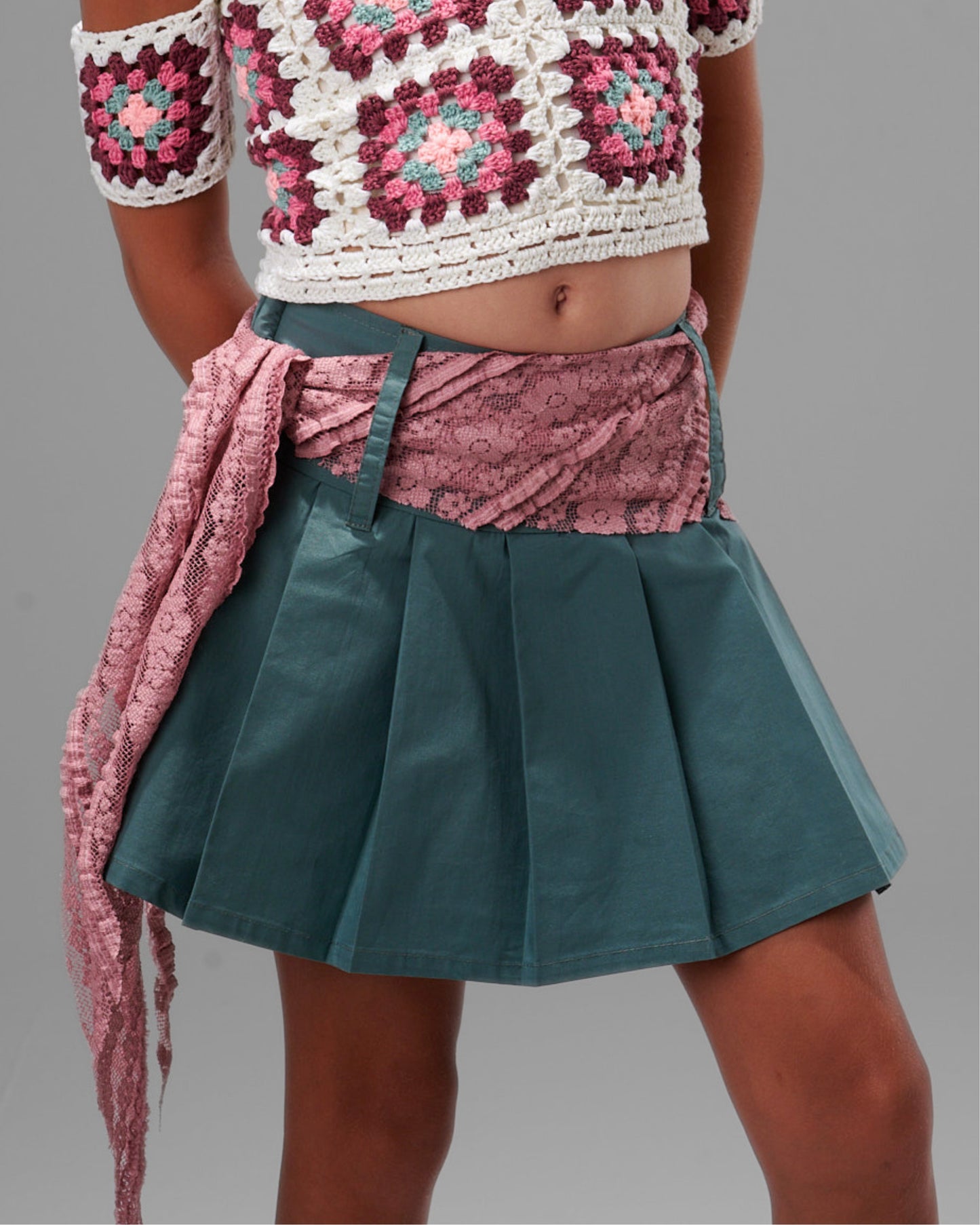 Pleated Mini Skirt