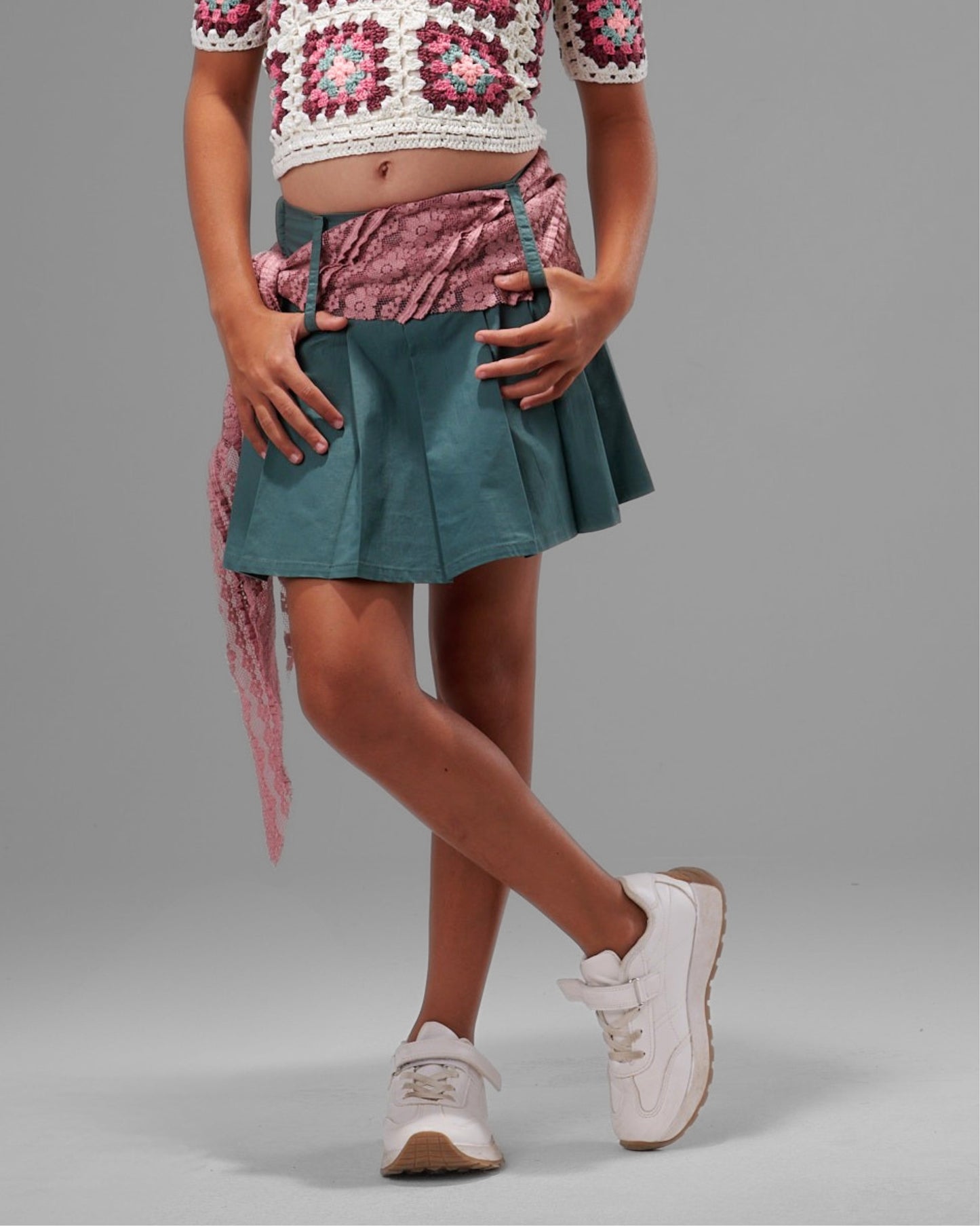 Pleated Mini Skirt