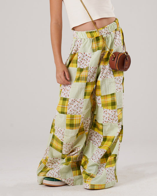 Patchwork Wide pants