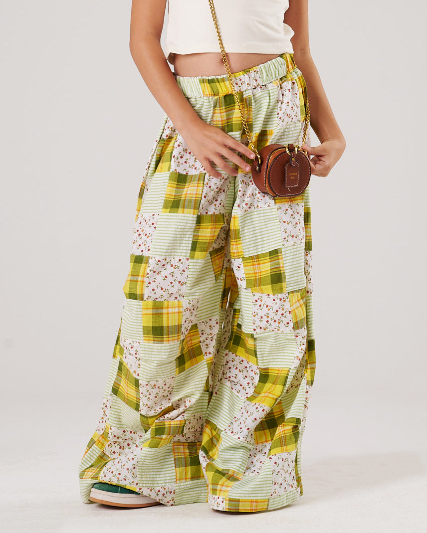 Patchwork Wide pants