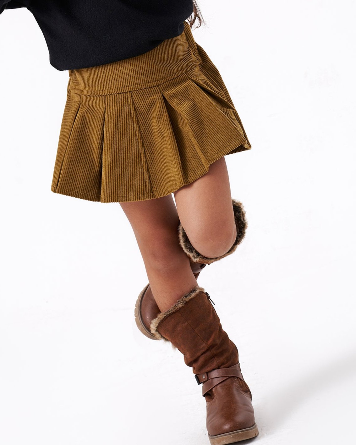 Plush Pleated Skirt