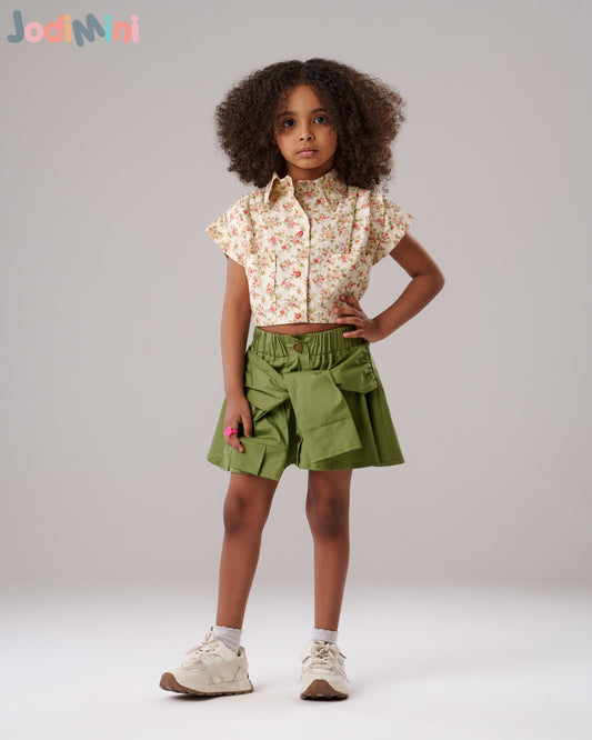 Drawstring Skirt Set