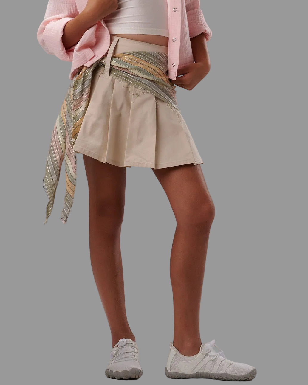Pleated Mini Skirt