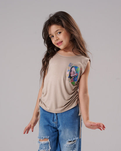 بلوزة مرنة ملتوية