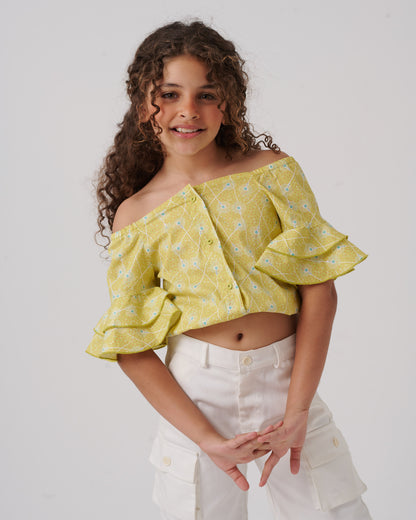 Ruched Sleeve Blouse
