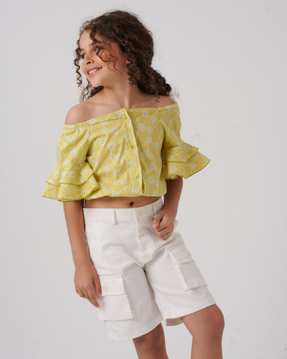 Ruched Sleeve Blouse