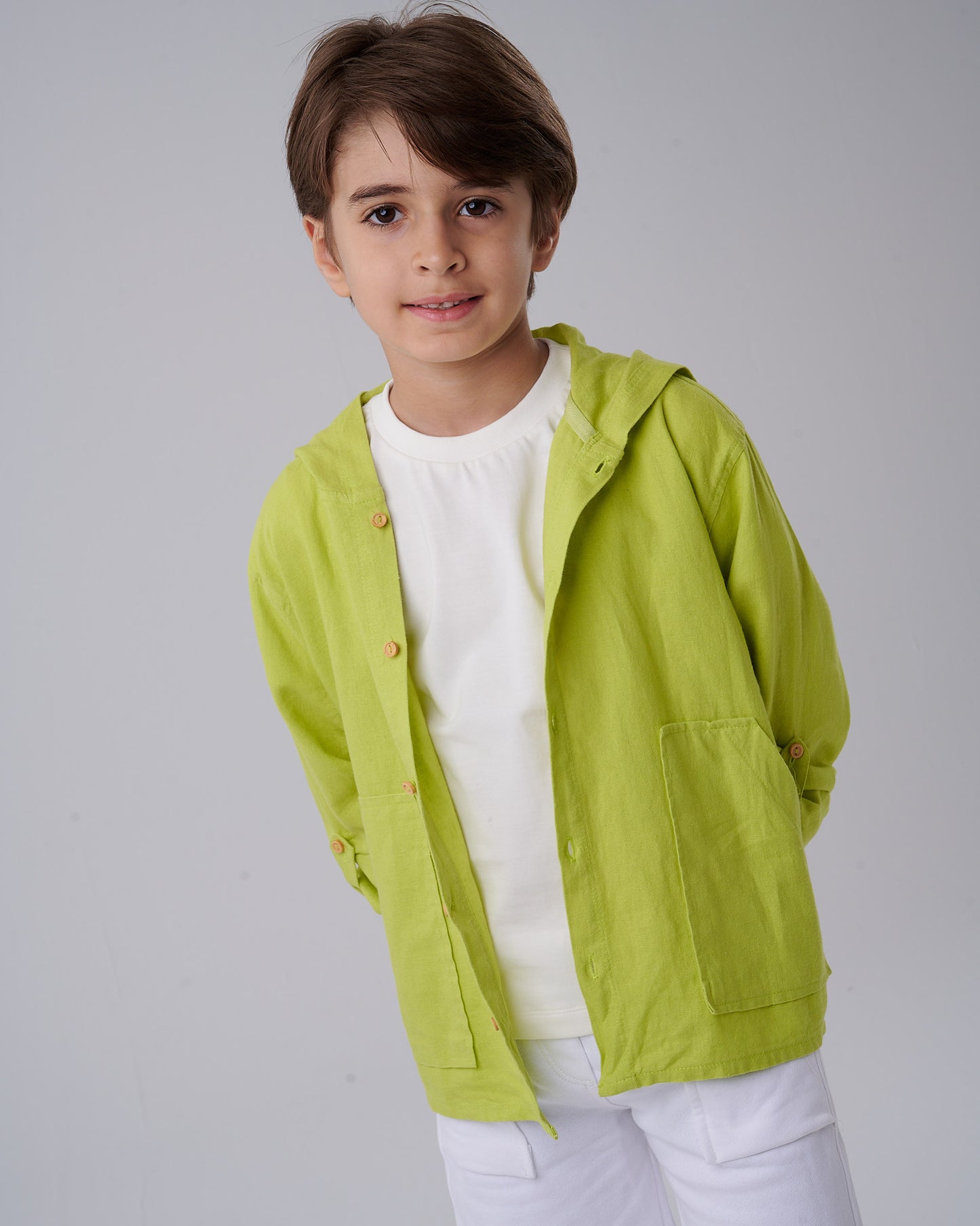 Hooded Linen Shirt
