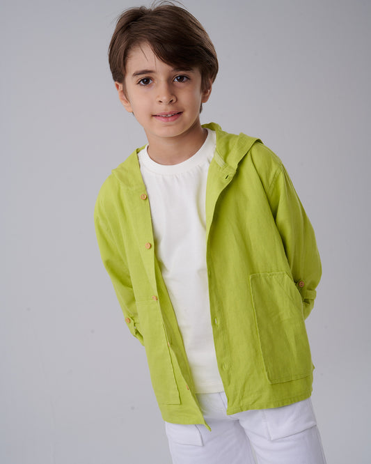 Hooded Linen Shirt