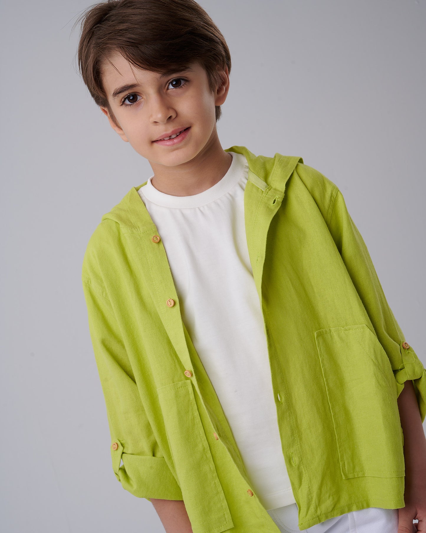 Hooded Linen Shirt