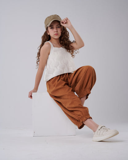 Elastic Wide Pants