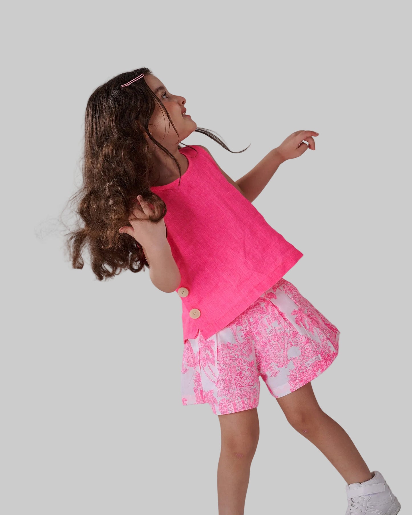 Coral Button Tunic