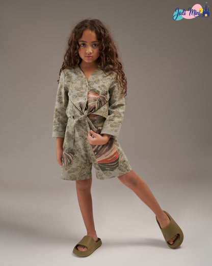 Pleated Shorts Set