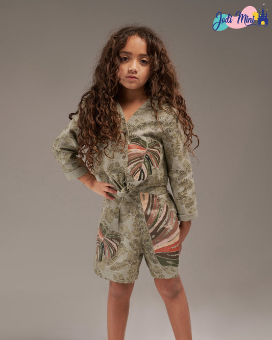 Pleated Shorts Set