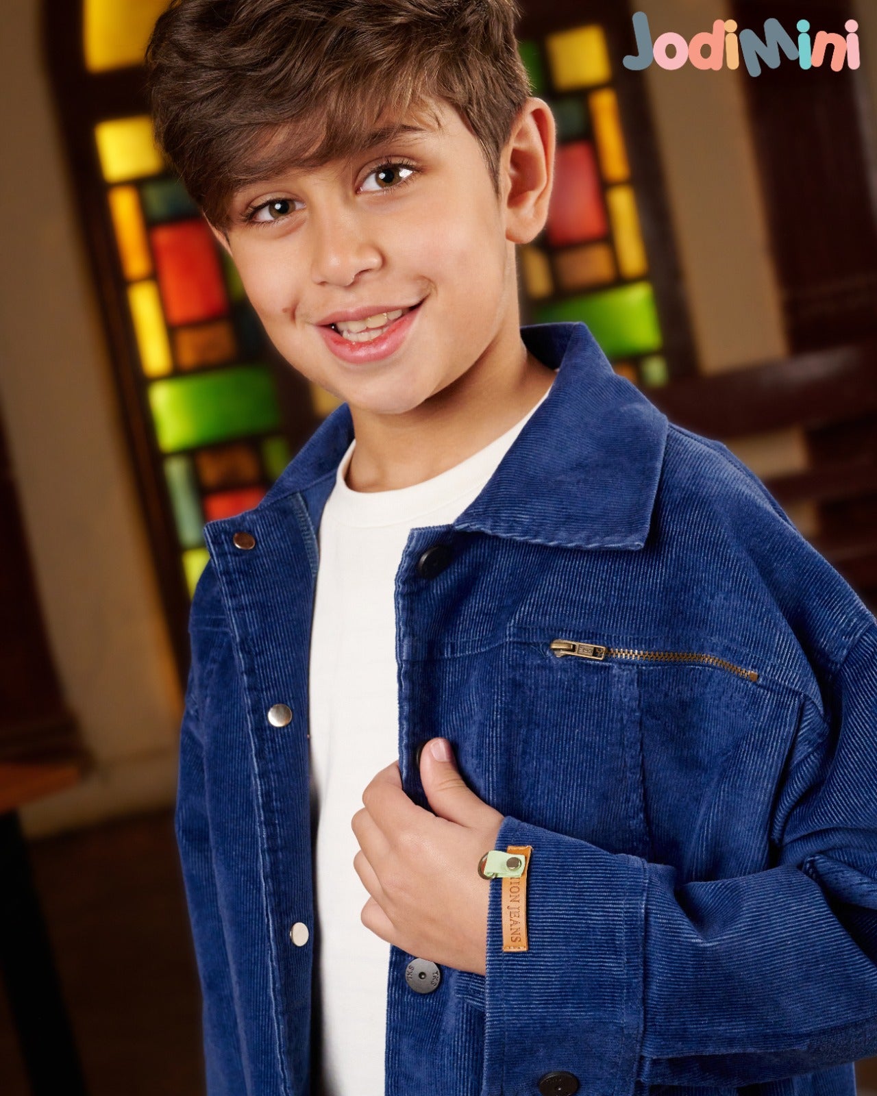 Corduroy jkt with zipper