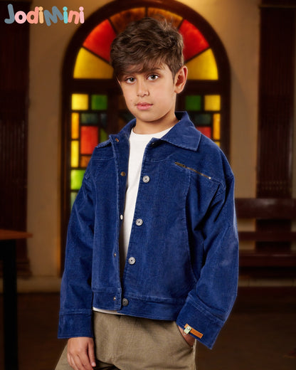 Corduroy jkt with zipper