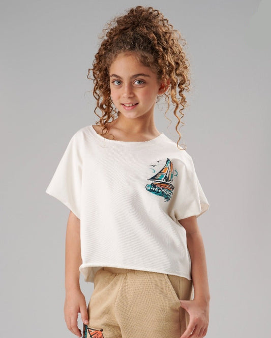 Ship print Blouse