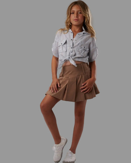 Pleated Mini Skirt