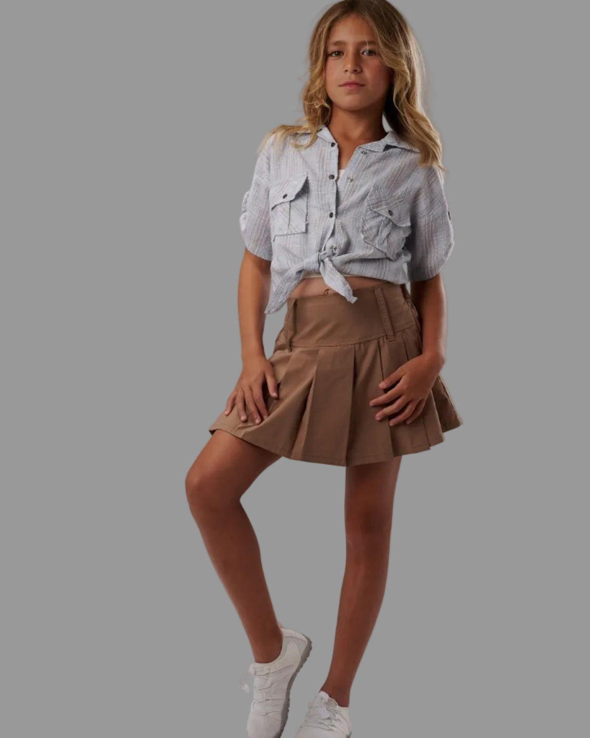 Pleated Mini Skirt