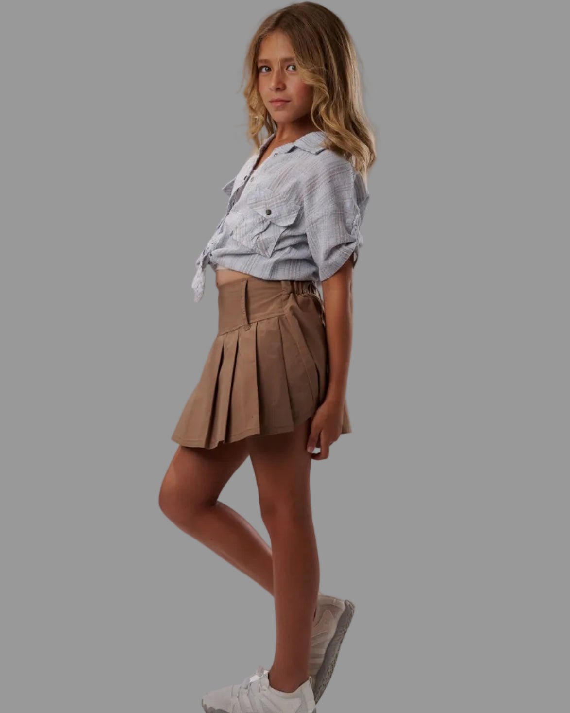 Pleated Mini Skirt