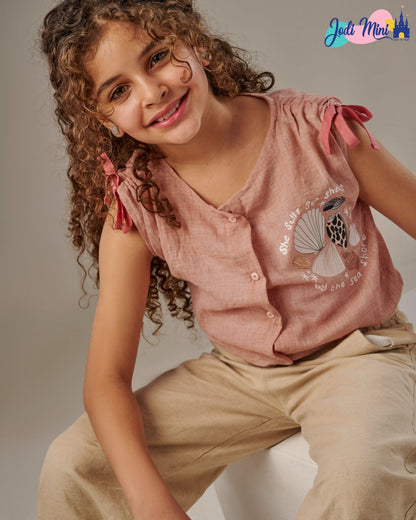 Shoulder strap blouse