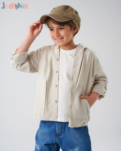 Hooded Linen Shirt