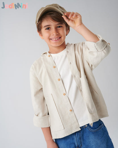 Hooded Linen Shirt