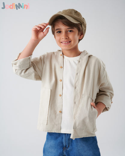 Hooded Linen Shirt