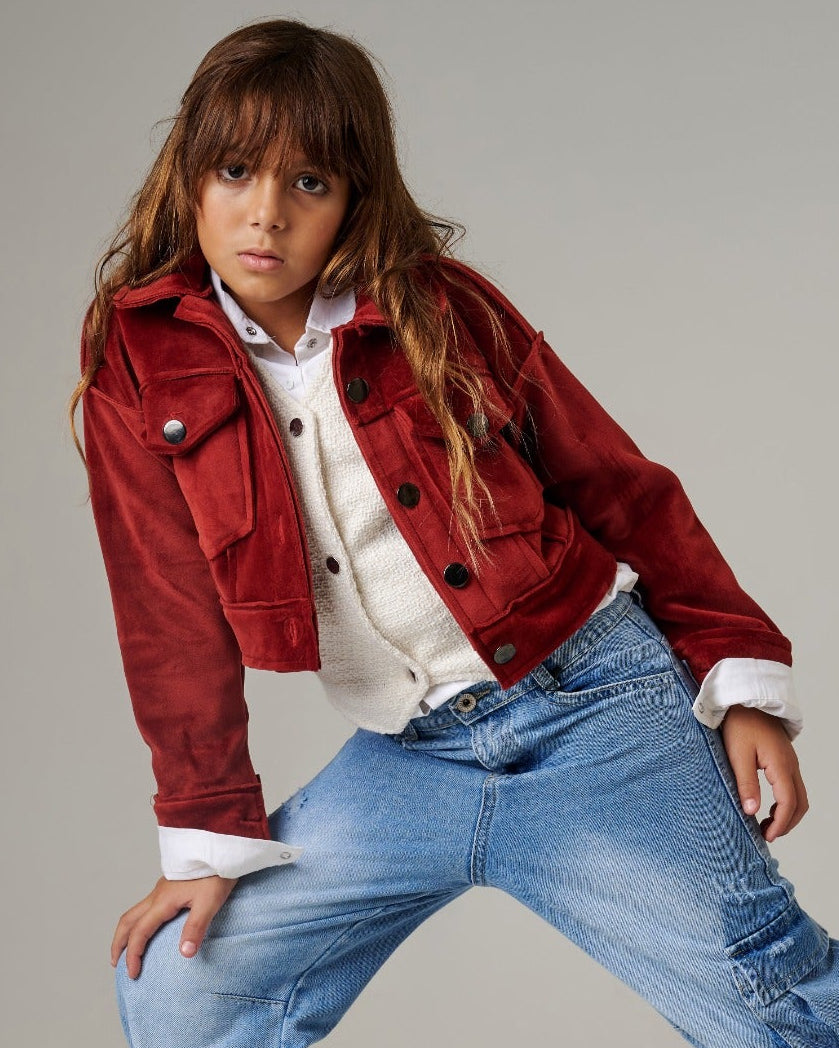 Cropped Collar Jacket