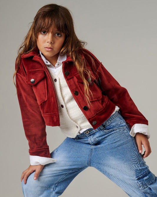 Cropped Collar Jacket